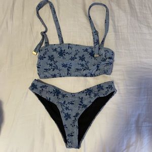 Beach Riot Blue Floral Bikini